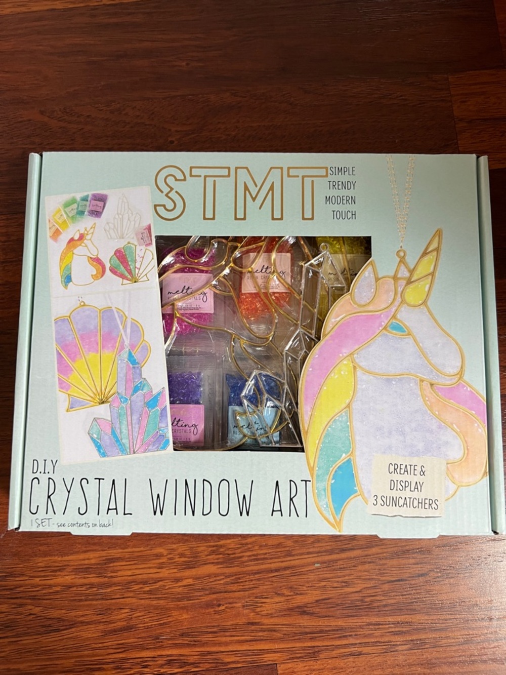 STMT DIY Crystal Window Art Suncatchers - Pastel Unicorn Kit NIB
